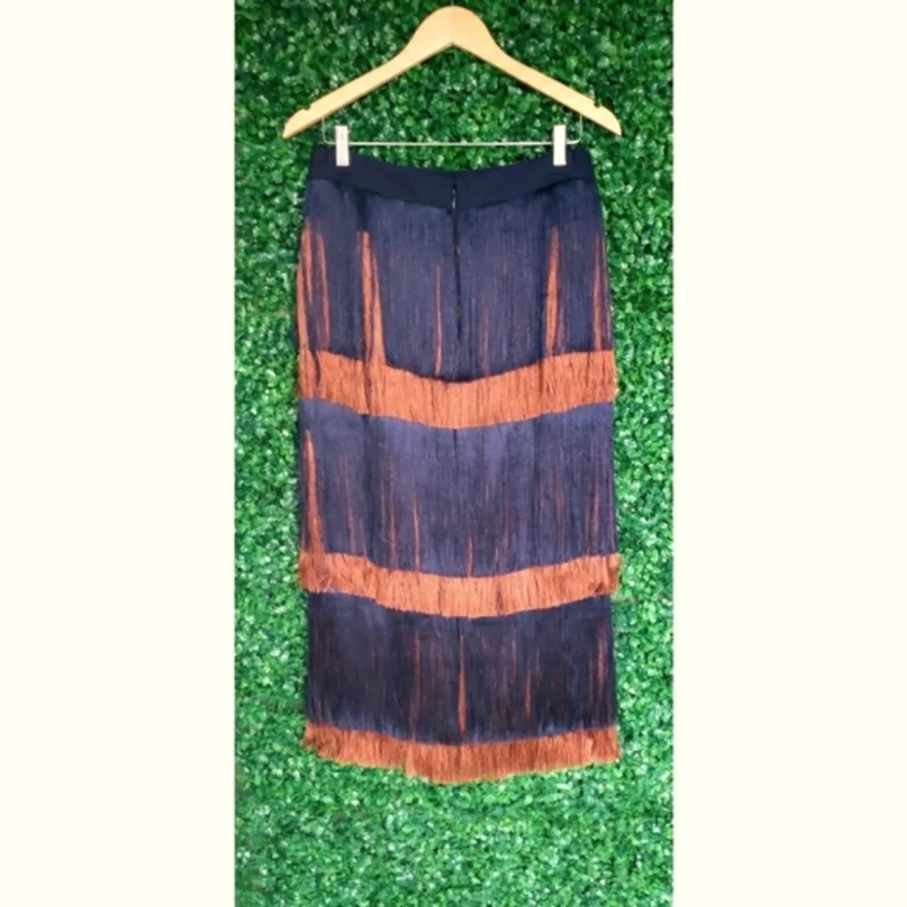 J.Crew Collection tiered fringe skirt